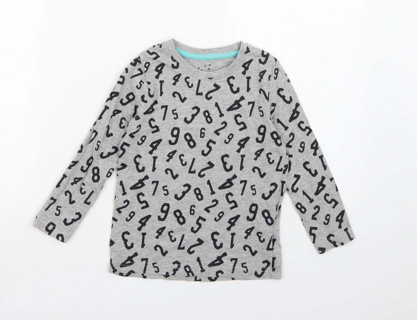 lulipu Boys Grey   Basic T-Shirt Size 2-3 Years