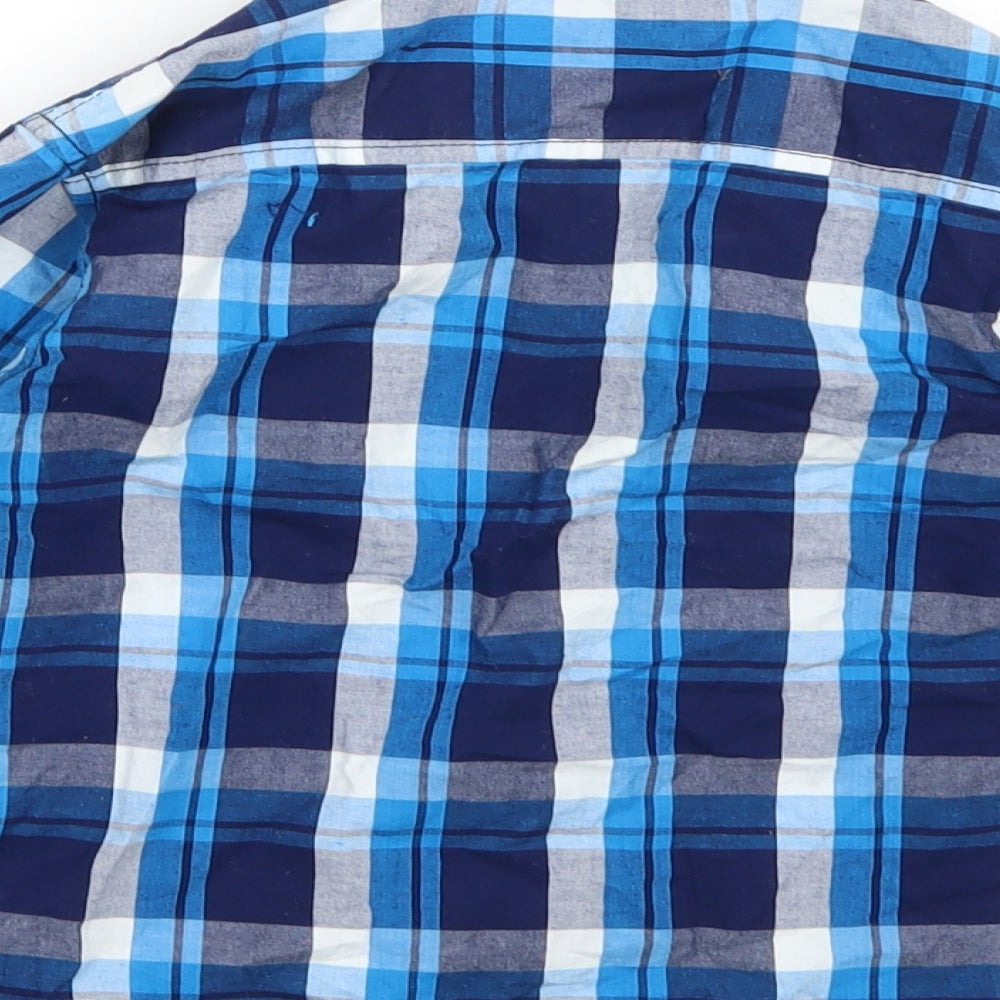 Rebel Boys Blue Check  Basic Button-Up Size 3-4 Years