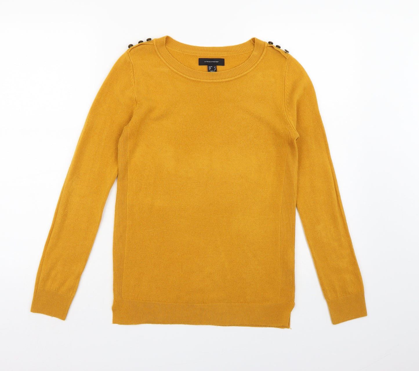 Atmosphere Womens Yellow  Knit Pullover Jumper Size 6