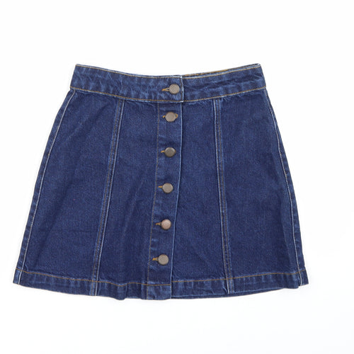 New Look Womens Blue  Denim A-Line Skirt Size 8