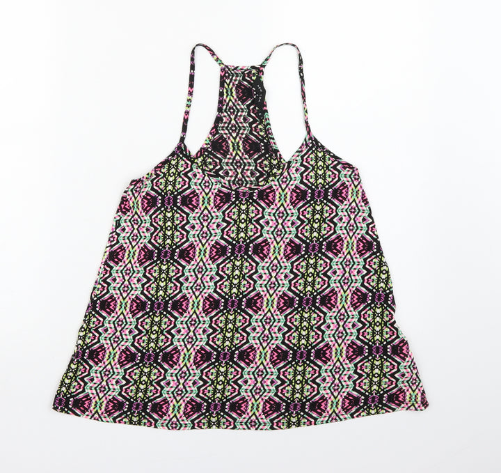 New Look Womens Black Geometric  Camisole Tank Size 6