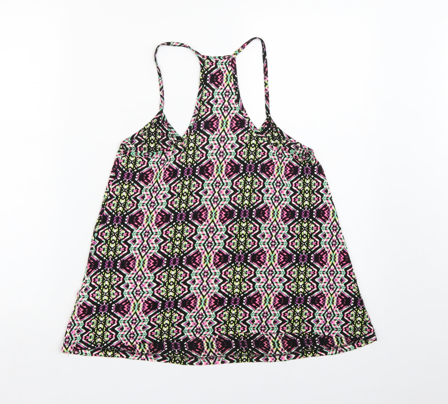 New Look Womens Black Geometric  Camisole Tank Size 6
