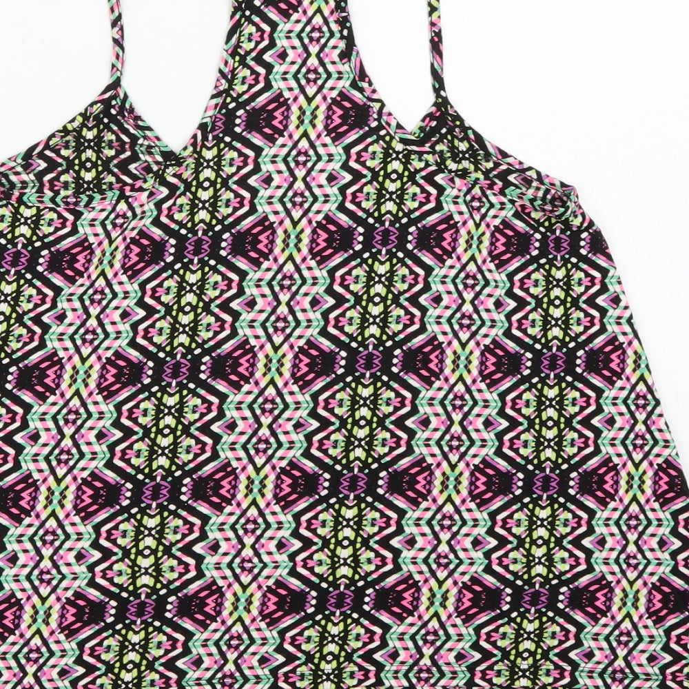 New Look Womens Black Geometric  Camisole Tank Size 6