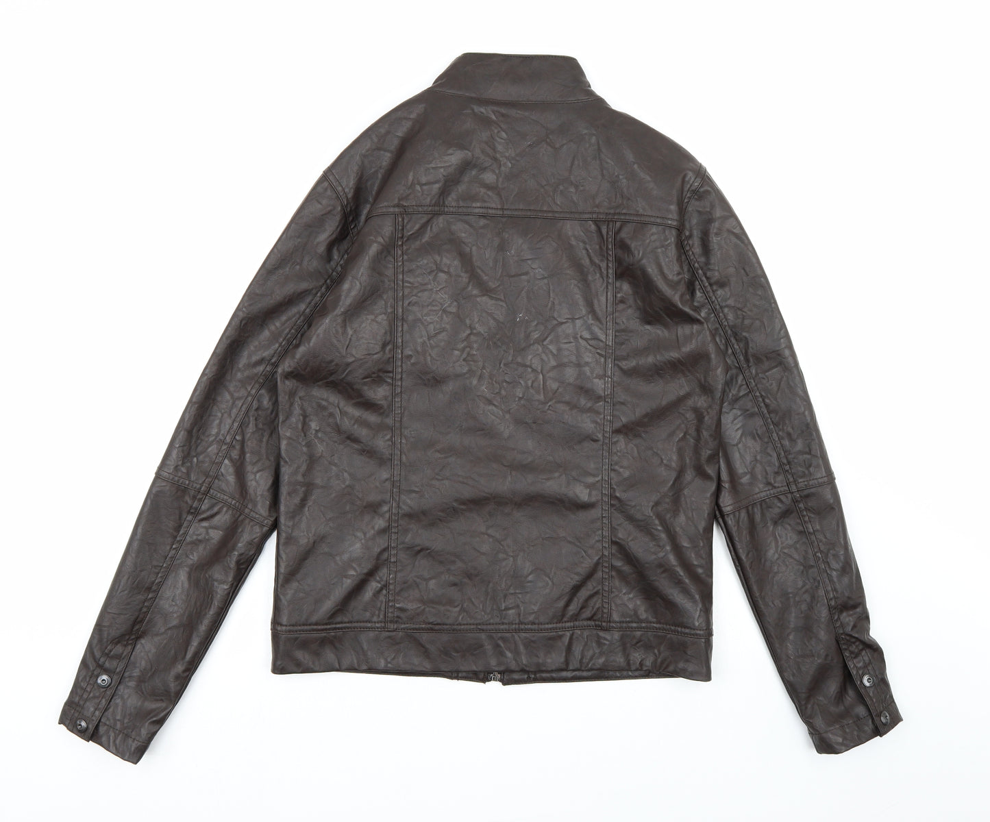 Zara Mens Brown   Biker Jacket Size M