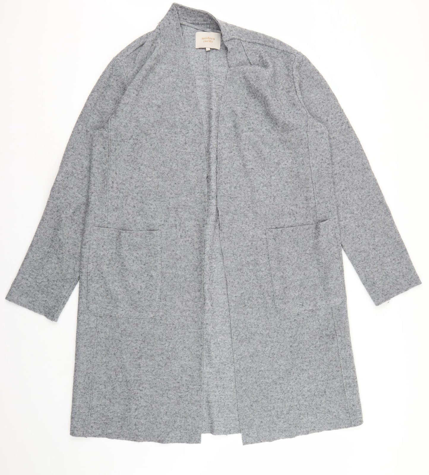 Modern Rarity Womens Grey  Knit Cardigan Jumper Size S