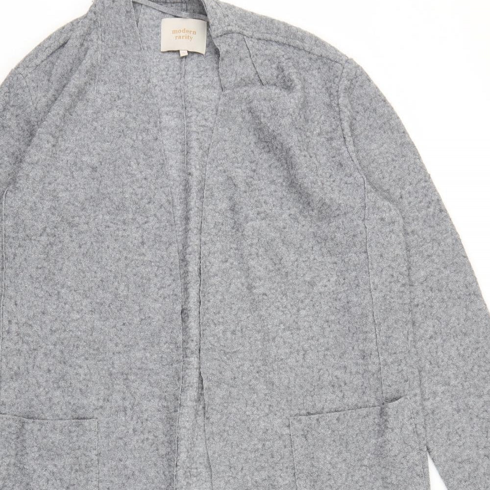 Modern Rarity Womens Grey  Knit Cardigan Jumper Size S