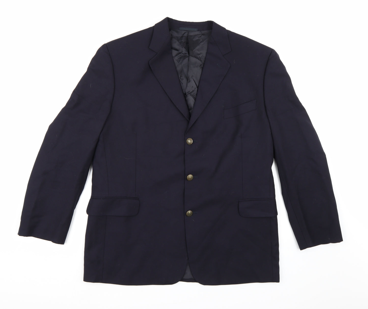Jaeger Mens Blue  Rayon Jacket Suit Jacket Size 56