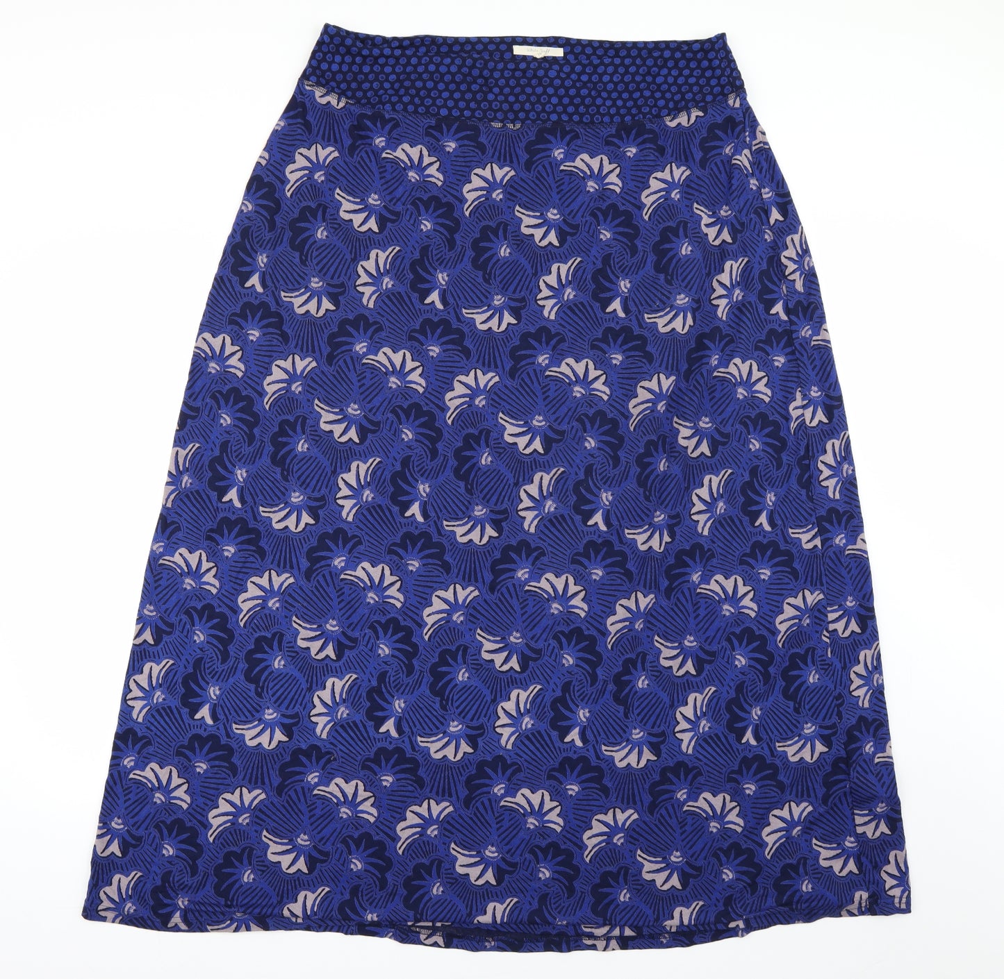 White Stuff Womens Blue Floral  A-Line Skirt Size 16