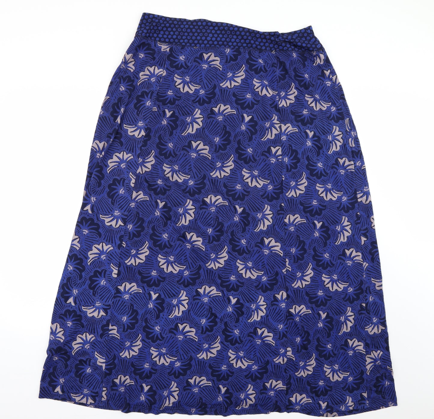 White Stuff Womens Blue Floral  A-Line Skirt Size 16