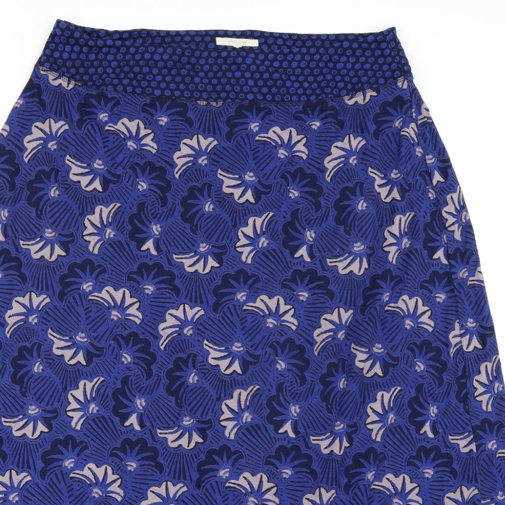 White Stuff Womens Blue Floral  A-Line Skirt Size 16