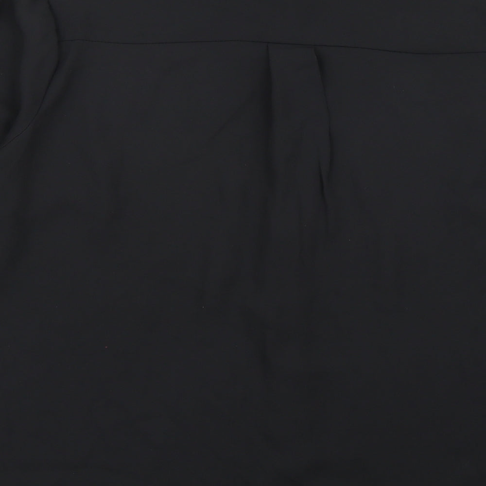 Papaya Womens Black  Chiffon Basic Blouse Size 18