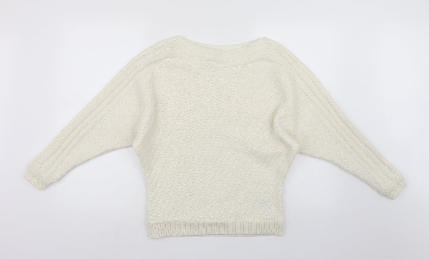 George Womens White  Knit Pullover Jumper Size S