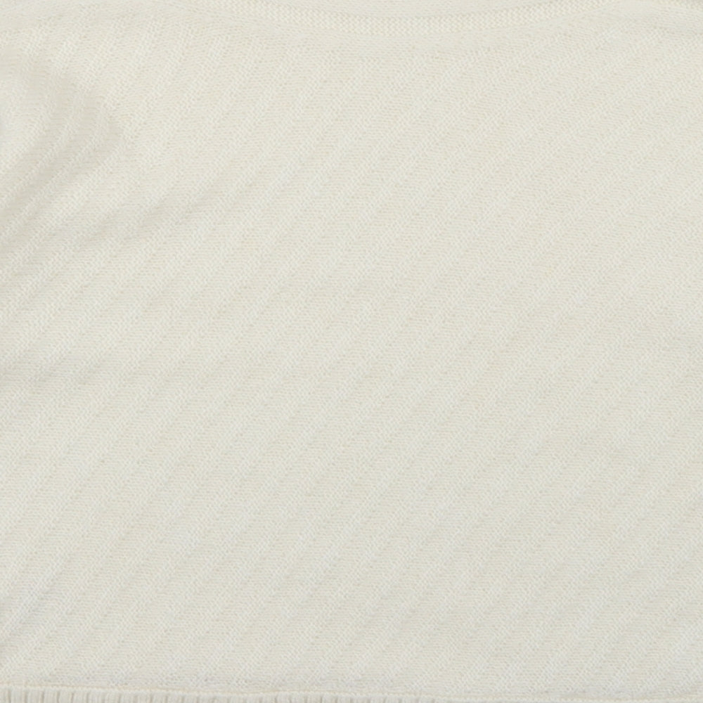 George Womens White  Knit Pullover Jumper Size S