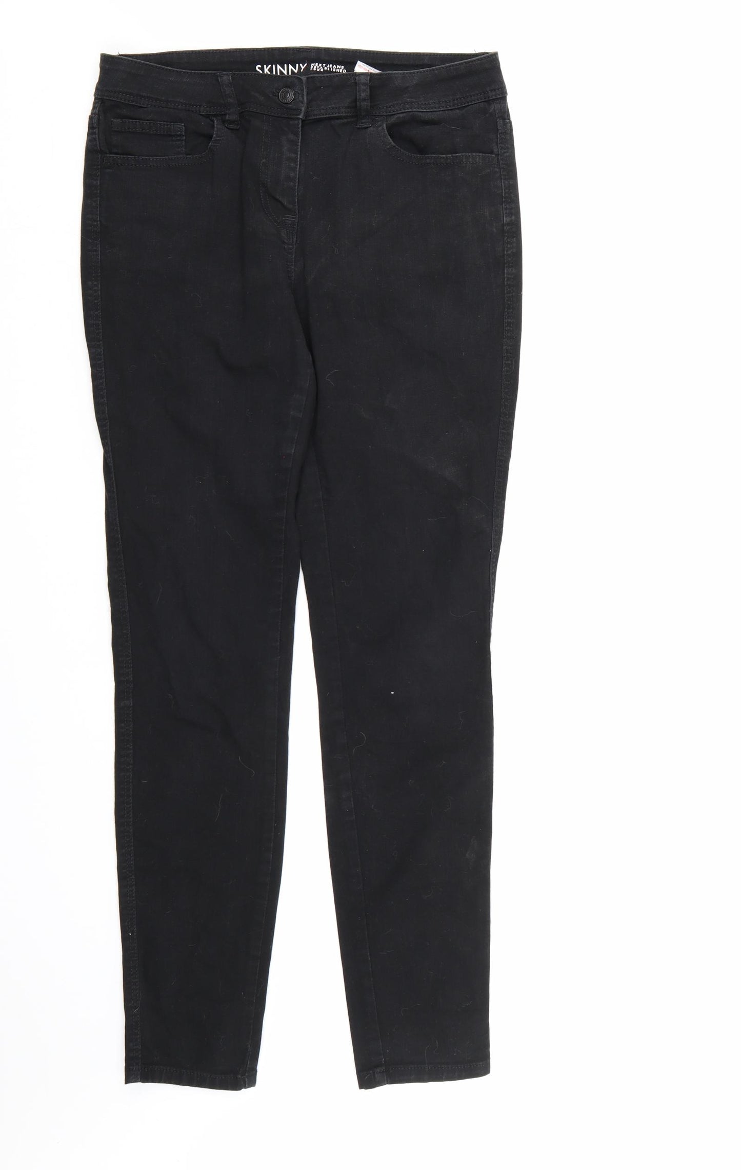 NEXT Womens Black  Denim Skinny Jeans Size 12 L30 in - Long