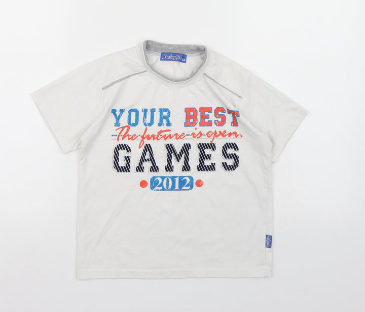 Happy Tree Boys White   Basic T-Shirt Size 8 Years