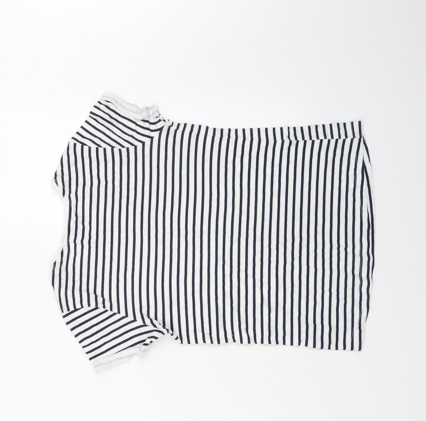 Primark Girls White Striped  Basic T-Shirt Size 10-11 Years