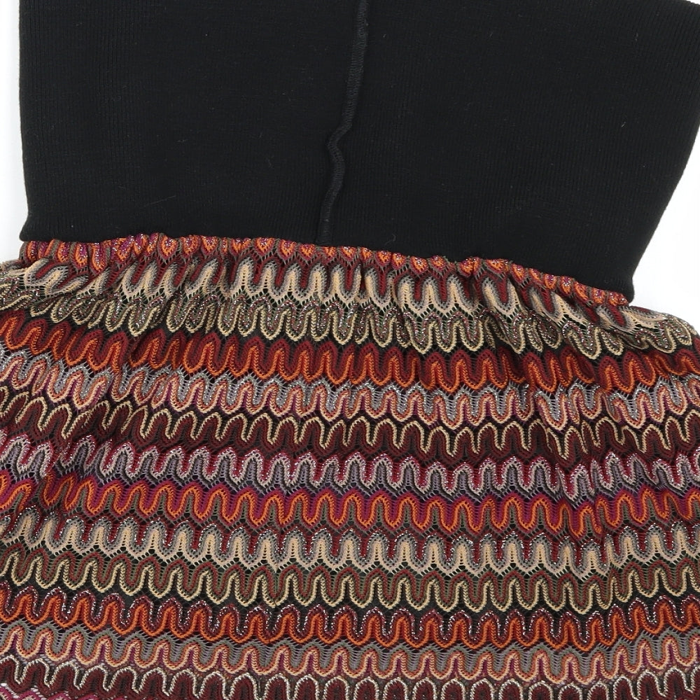 Chelsea Girl Womens Multicoloured Geometric  A-Line Skirt Size 10