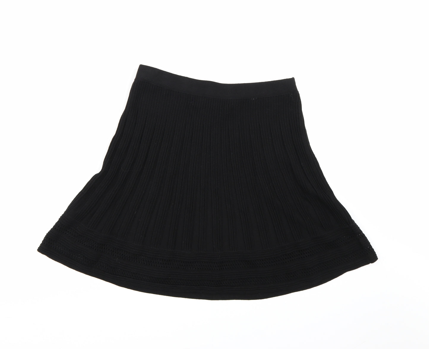 Max Studio Womens Black  Knit A-Line Skirt Size L