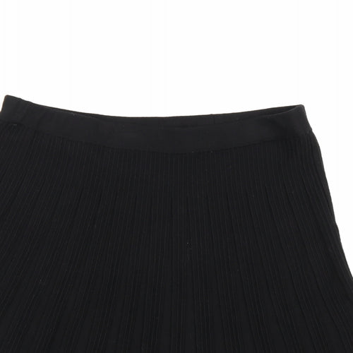 Max Studio Womens Black  Knit A-Line Skirt Size L