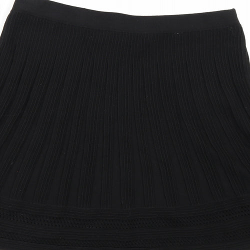 Max Studio Womens Black  Knit A-Line Skirt Size L