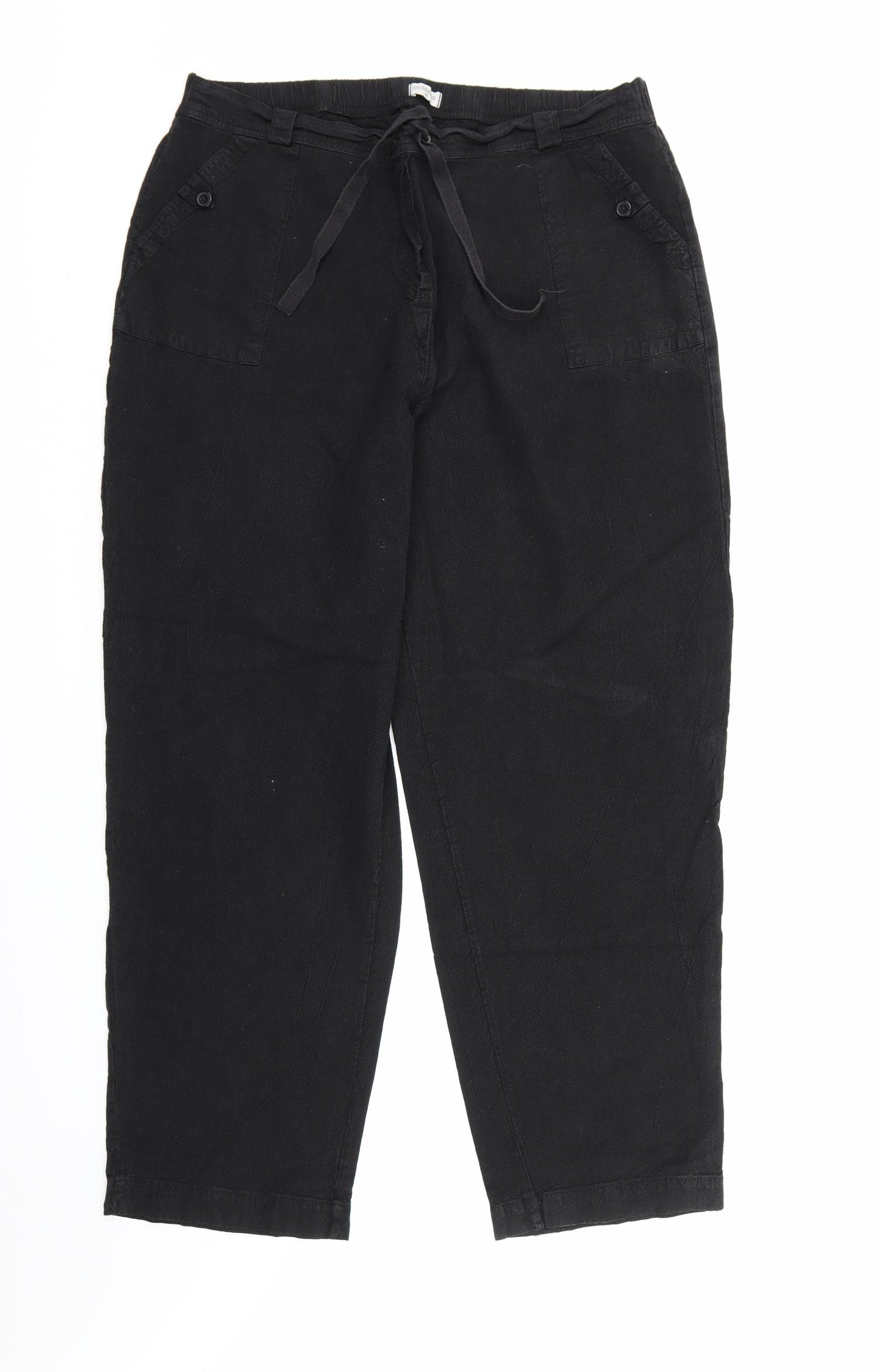 Editions Womens Black   Trousers  Size 18 L30 in