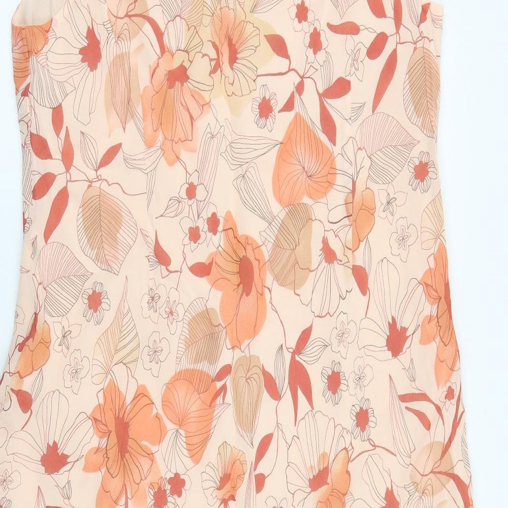 Berkertex Womens Orange Floral Chiffon Maxi  Size 20