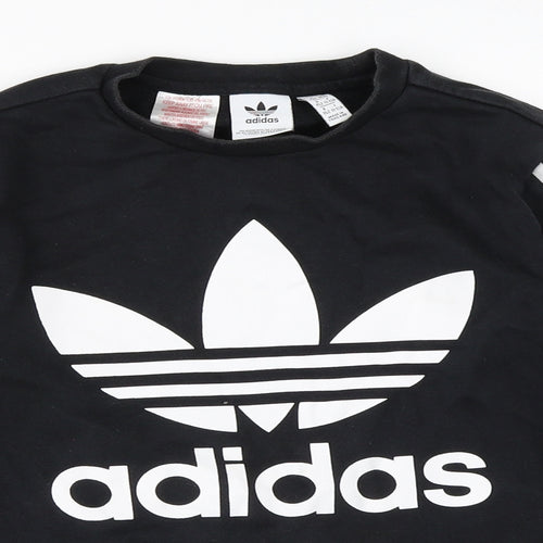 adidas Boys Black   Pullover Sweatshirt Size 11-12 Years
