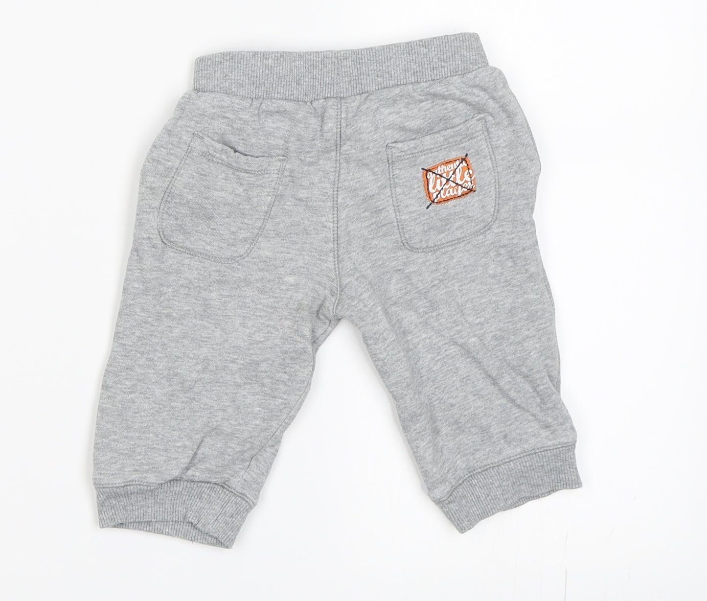 Marks and Spencer Boys Grey   Jogger Trousers Size 6-9 Months
