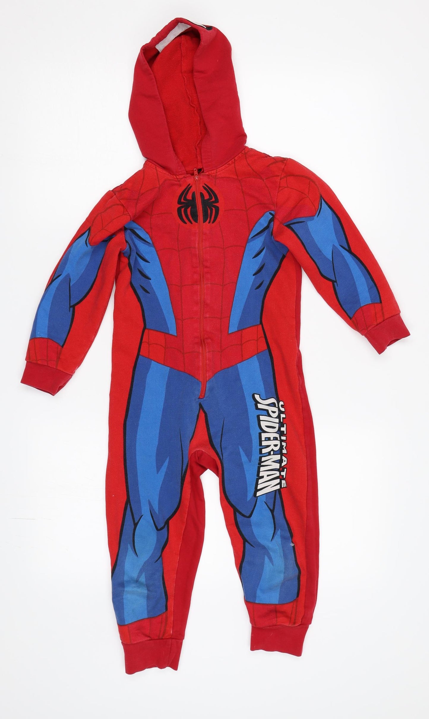 George Boys Red Solid   One Piece Size 5-6 Years  - Spider Man Onesie