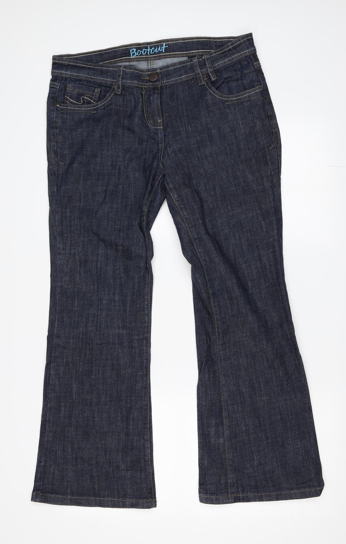 NEXT Womens Blue  Denim Bootcut Jeans Size 14 L28 in