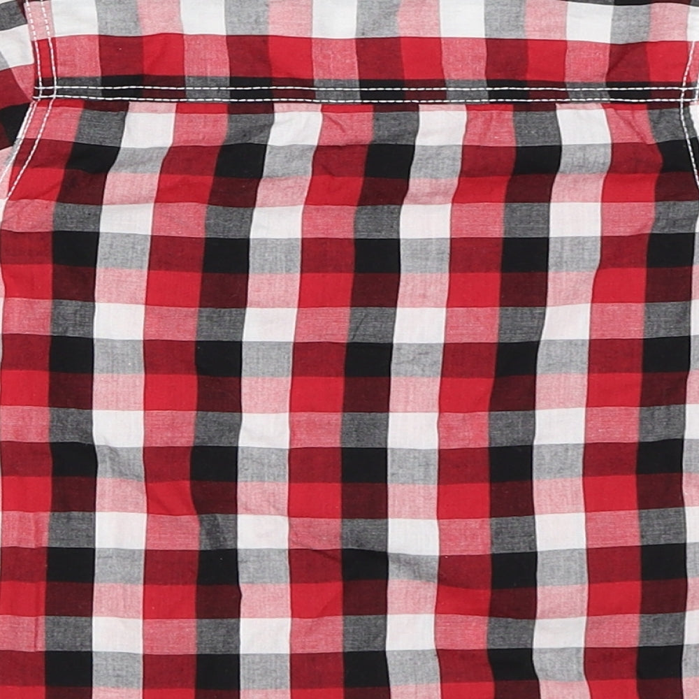 Matalan Boys Red Check  Basic Button-Up Size 6-9 Months