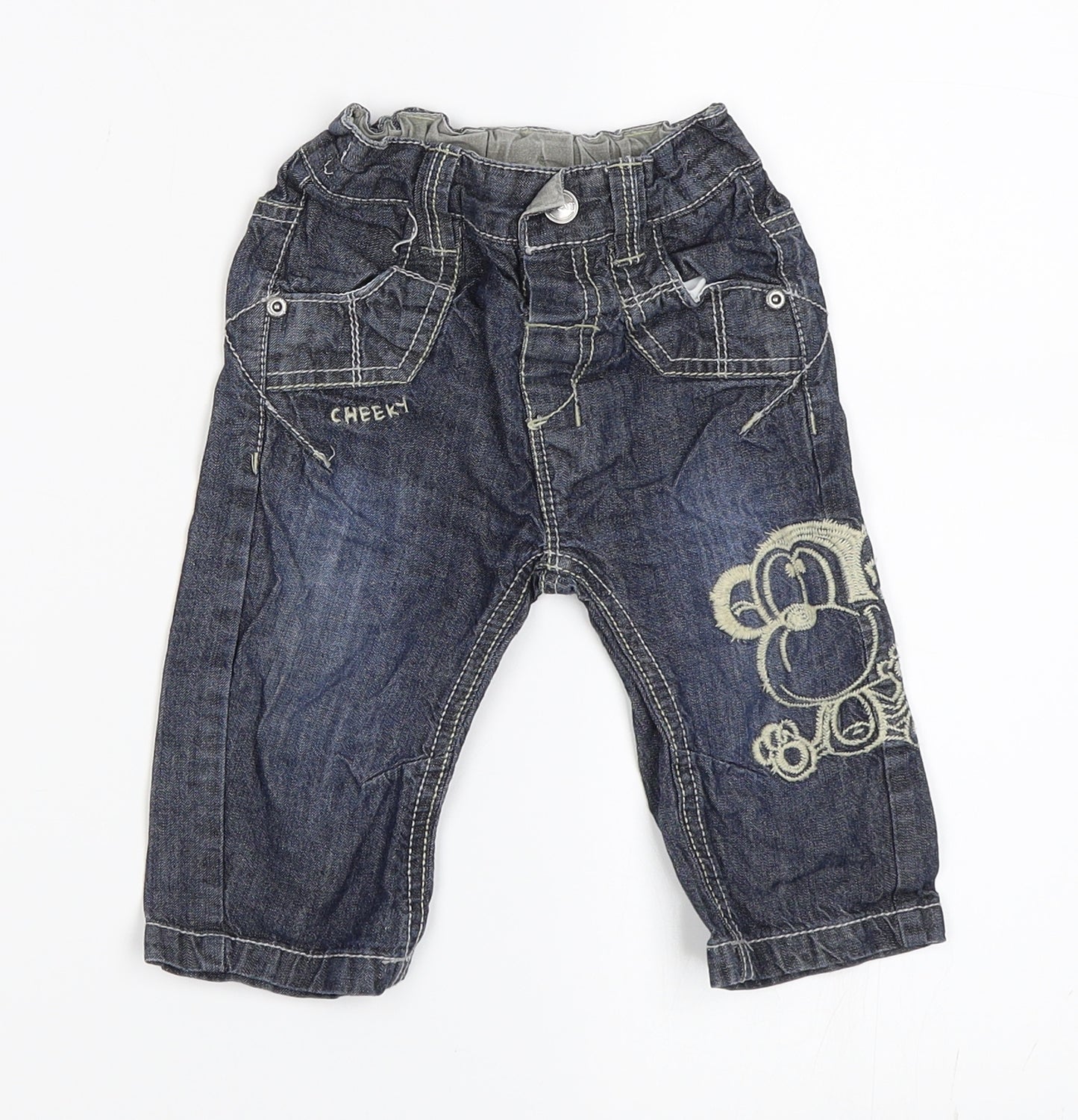 NEXT Boys Blue  Denim Capri Jeans Size 6-9 Months