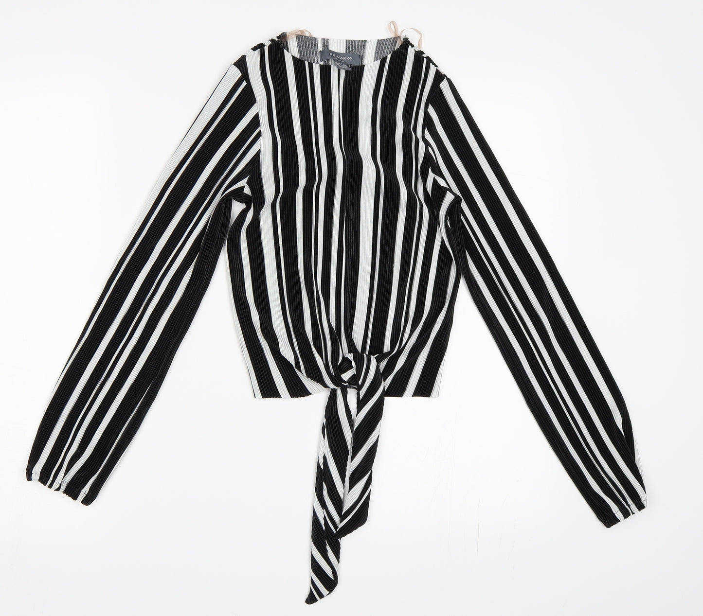 Primark Womens Black Striped  Basic Blouse Size 8