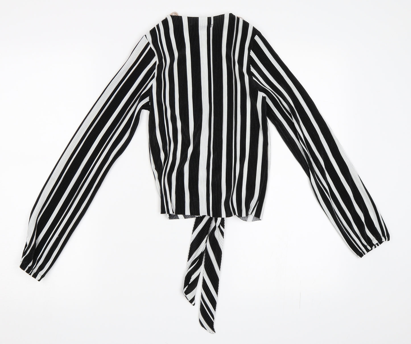 Primark Womens Black Striped  Basic Blouse Size 8
