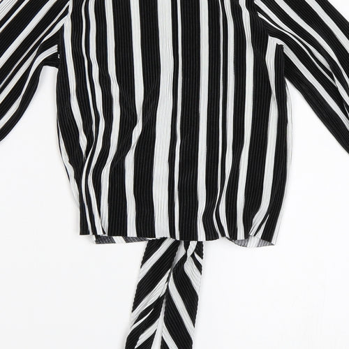 Primark Womens Black Striped  Basic Blouse Size 8
