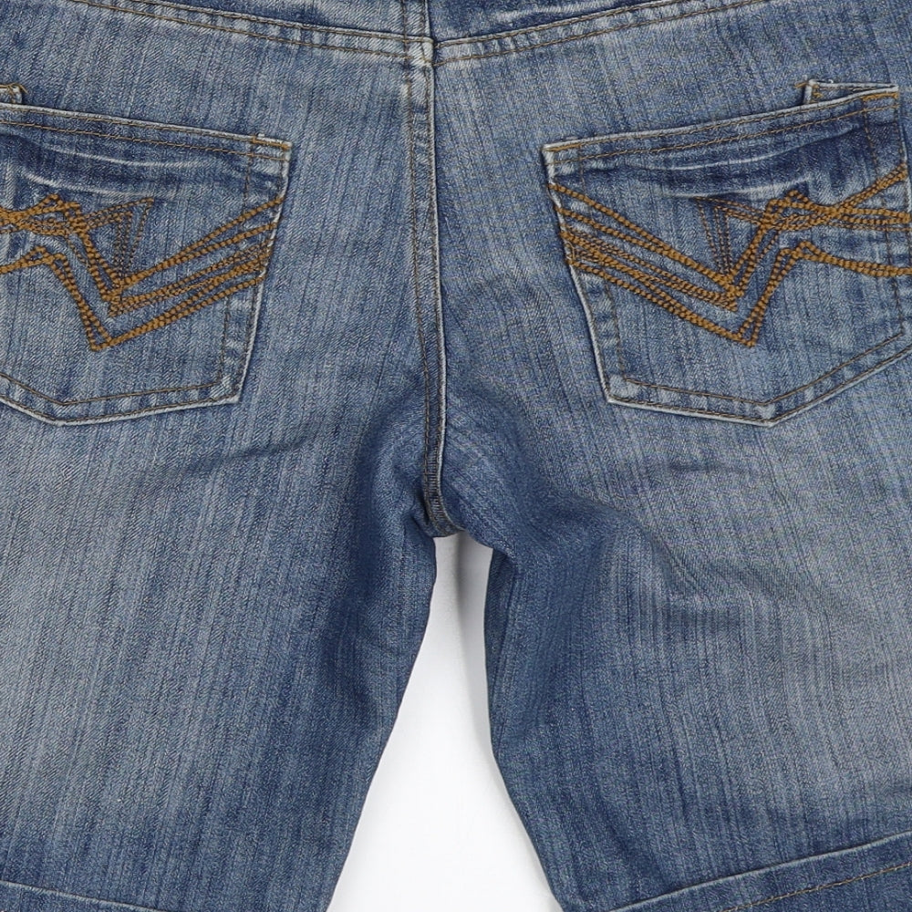 MK Womens Blue  Denim Bermuda Shorts Size 12