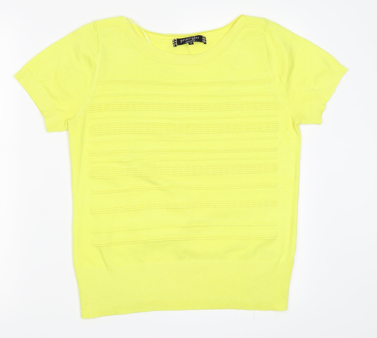 Principles Womens Yellow   Pullover Jumper Size 14