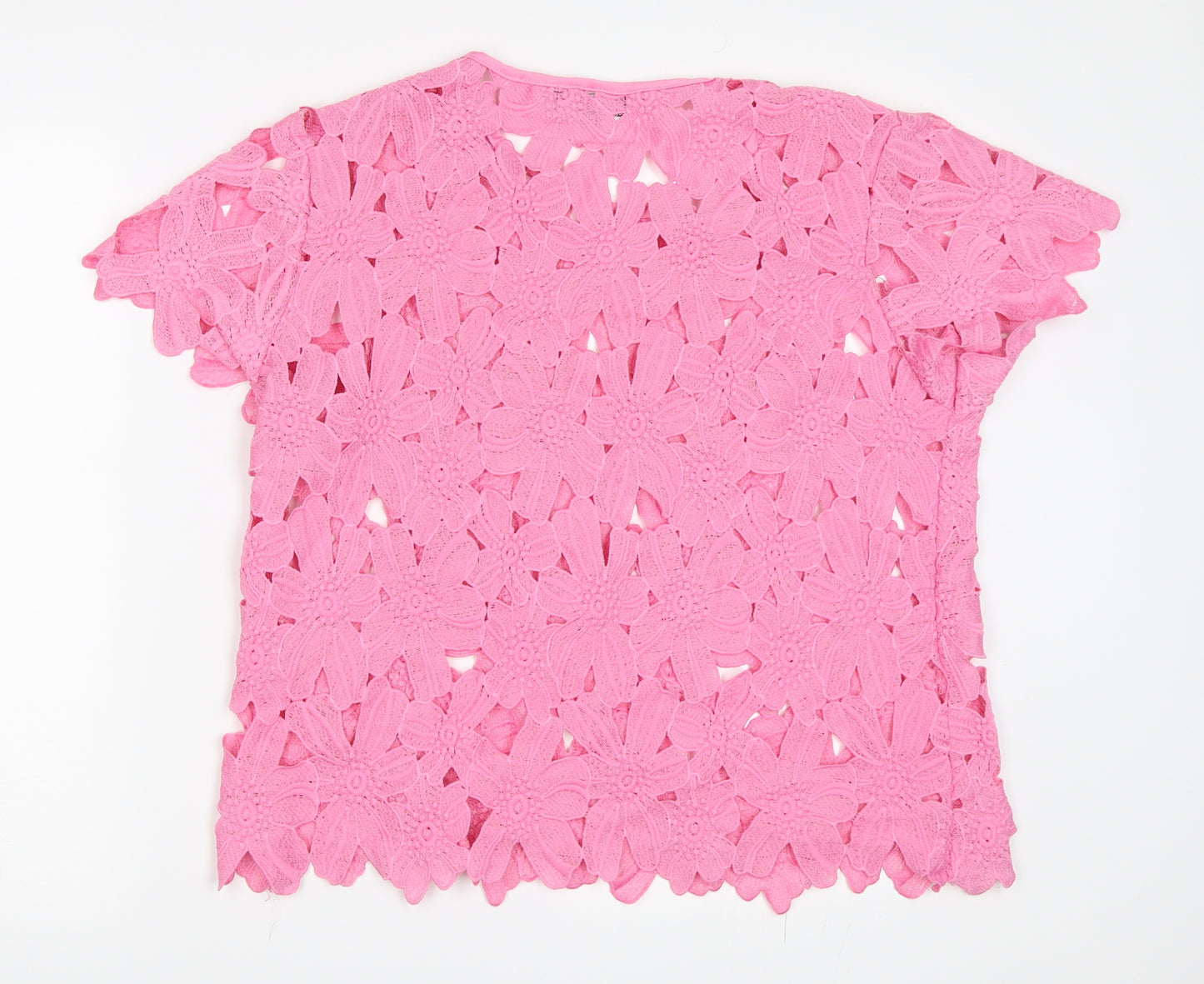 Select Womens Pink   Basic Blouse Size L