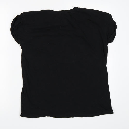 Preworn Womens Black   Basic T-Shirt Size 12  - Lionel Richie