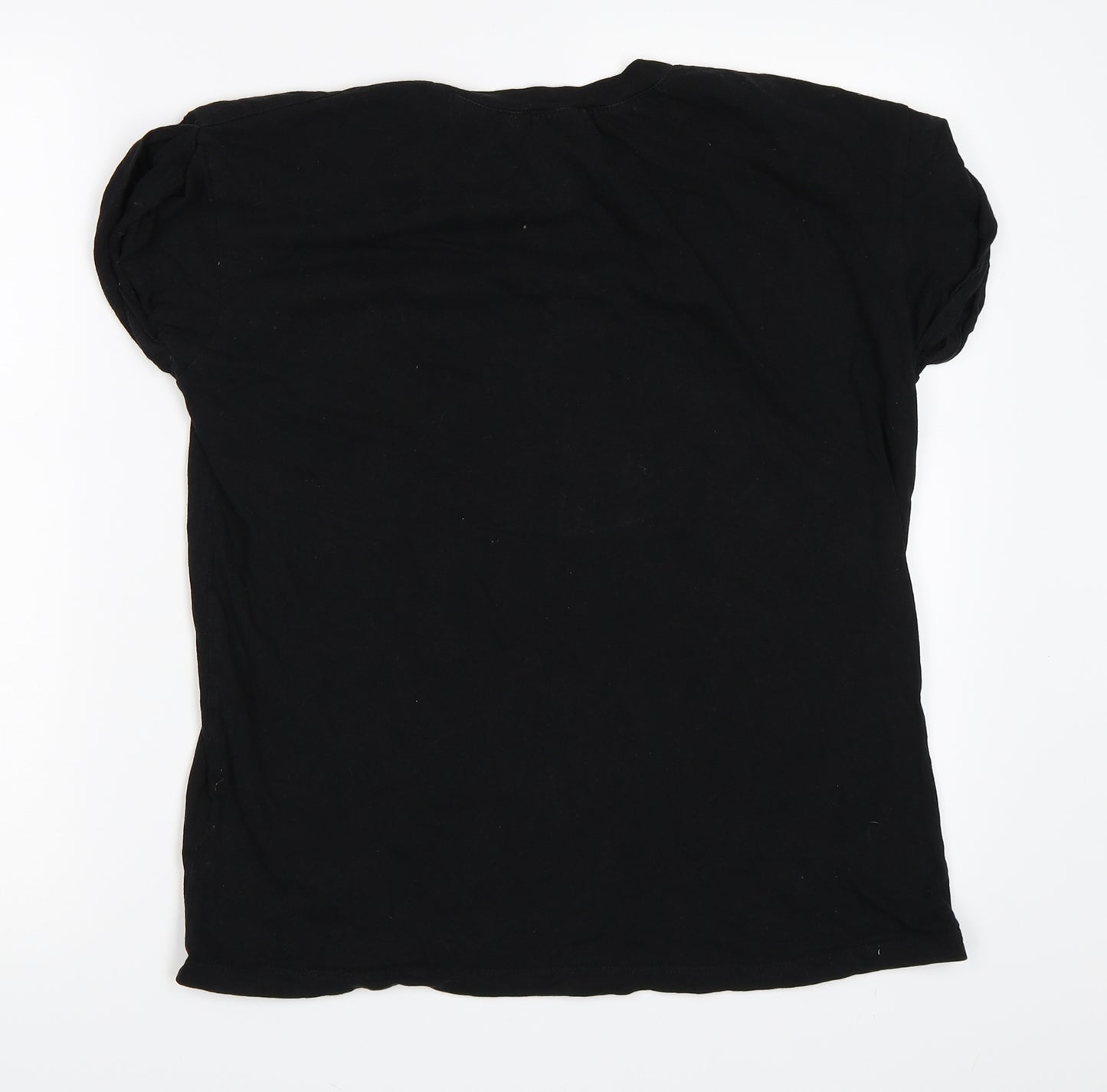 Preworn Womens Black   Basic T-Shirt Size 12  - Lionel Richie
