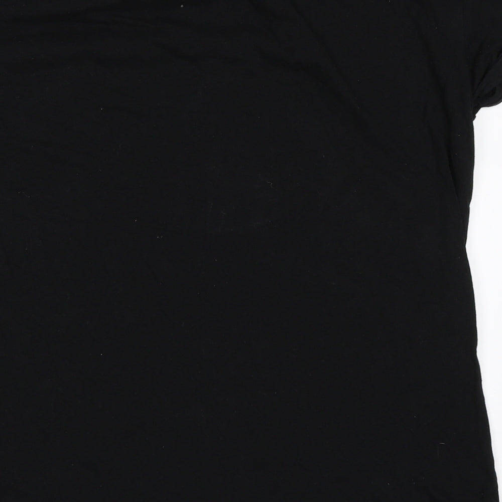 Preworn Womens Black   Basic T-Shirt Size 12  - Lionel Richie