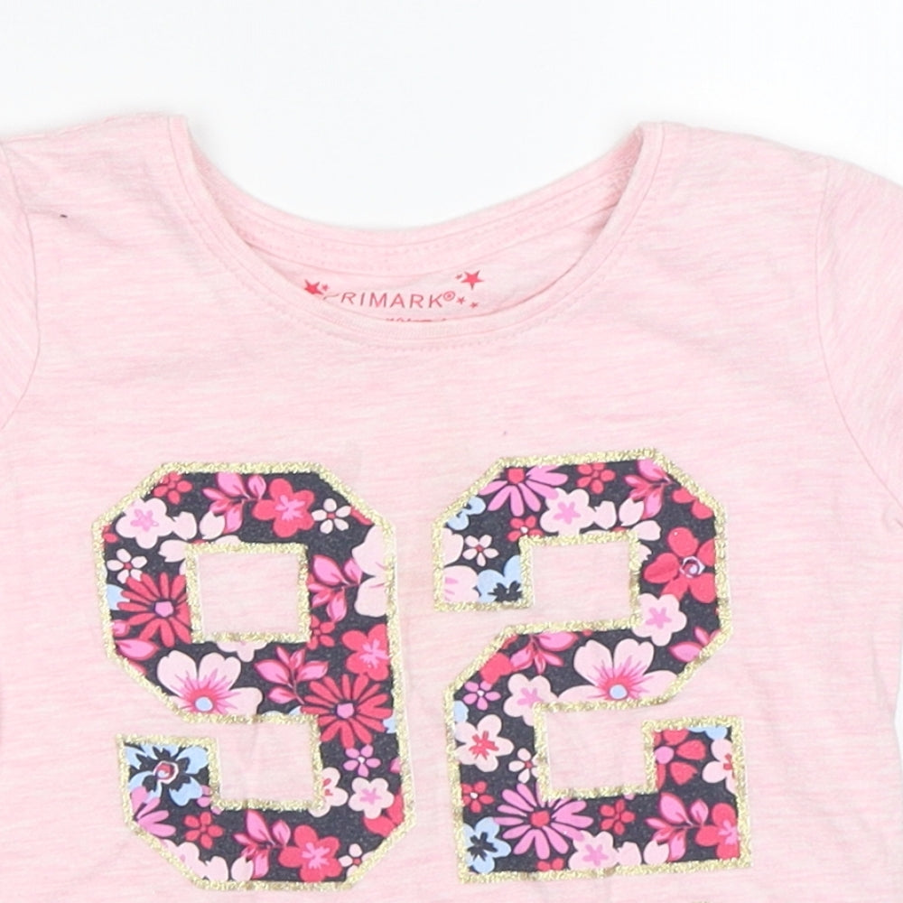 Primark Girls Pink   Basic T-Shirt Size 3-4 Years