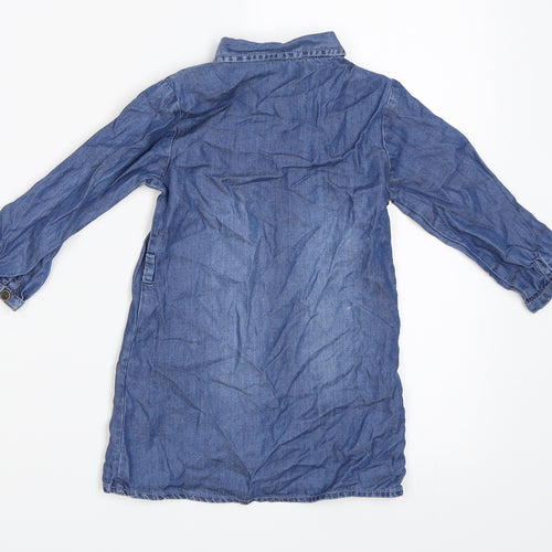 Matalan Girls Blue  Denim Shirt Dress  Size 18-24 Months