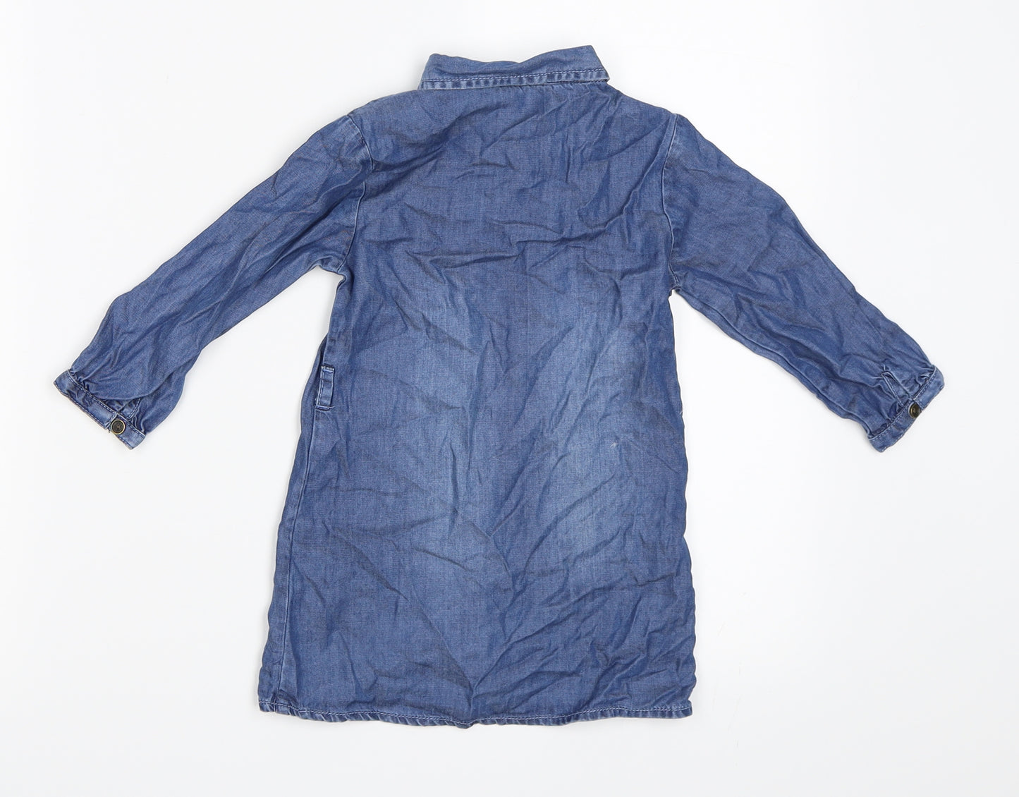 Matalan Girls Blue  Denim Shirt Dress  Size 18-24 Months