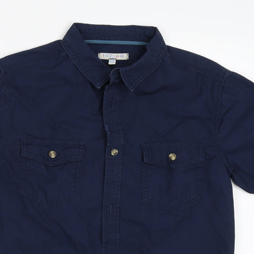 NEXT Boys Blue   Basic Button-Up Size 9-10 Years