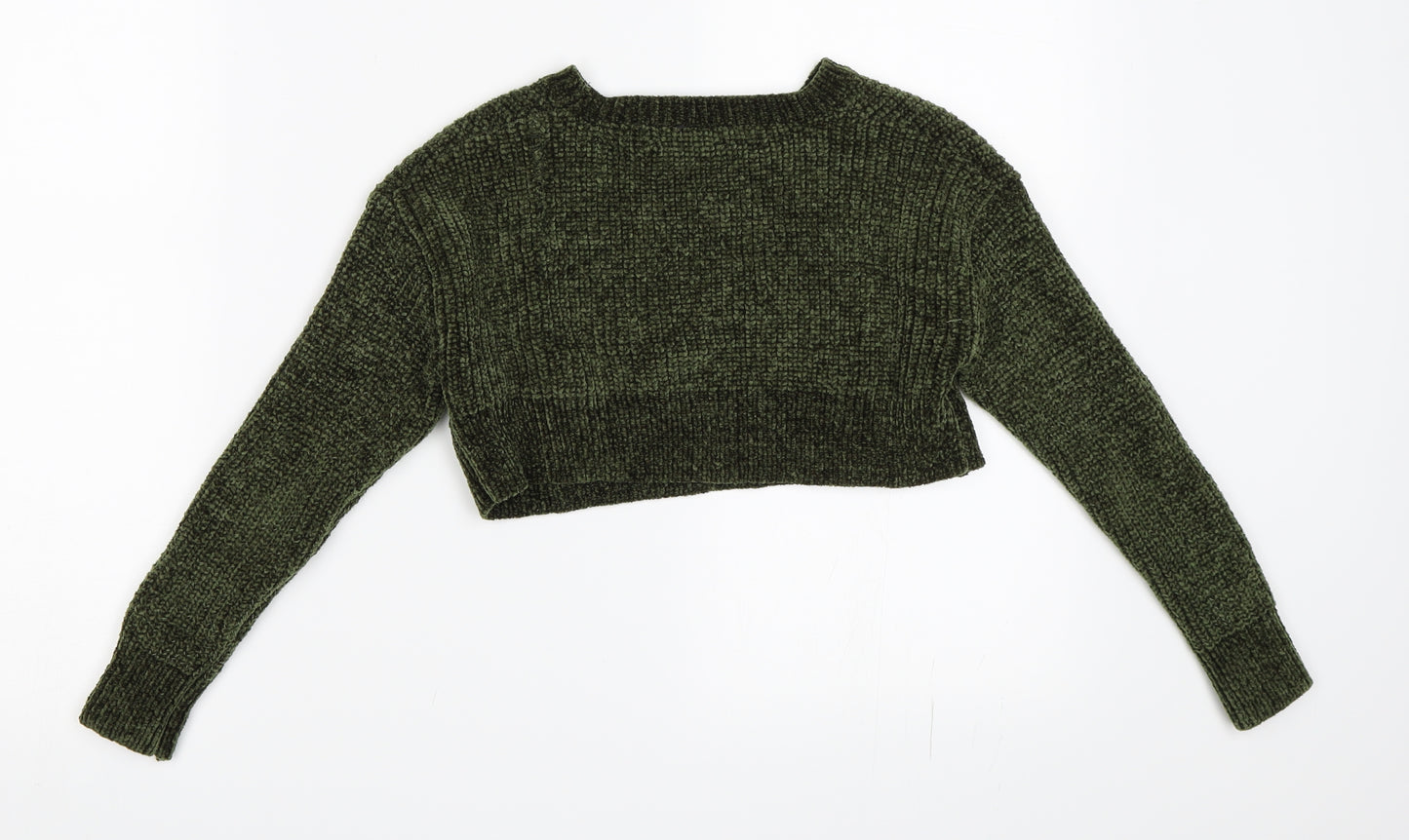 New Look Girls Green   Pullover Jumper Size 9 Years  - cropped jumper