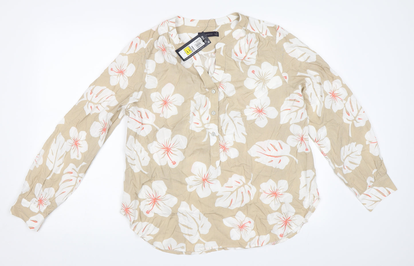 Marks and Spencer Womens Beige   Basic Blouse Size 16
