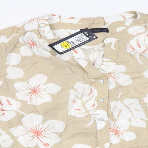 Marks and Spencer Womens Beige   Basic Blouse Size 16