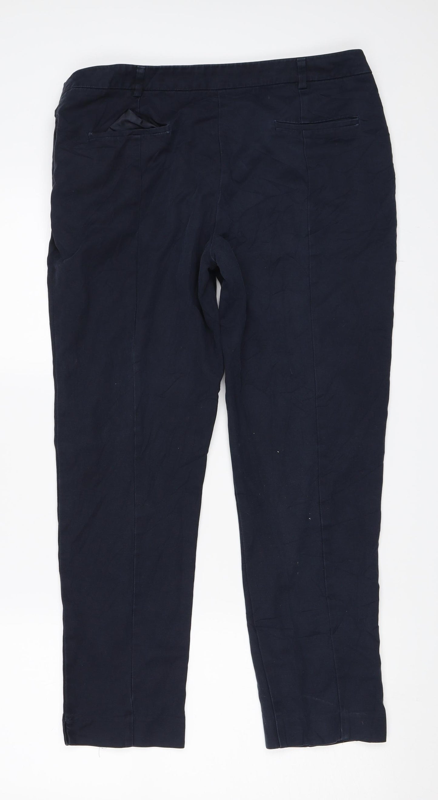 Oasis Womens Blue   Capri Trousers Size 14 L26 in