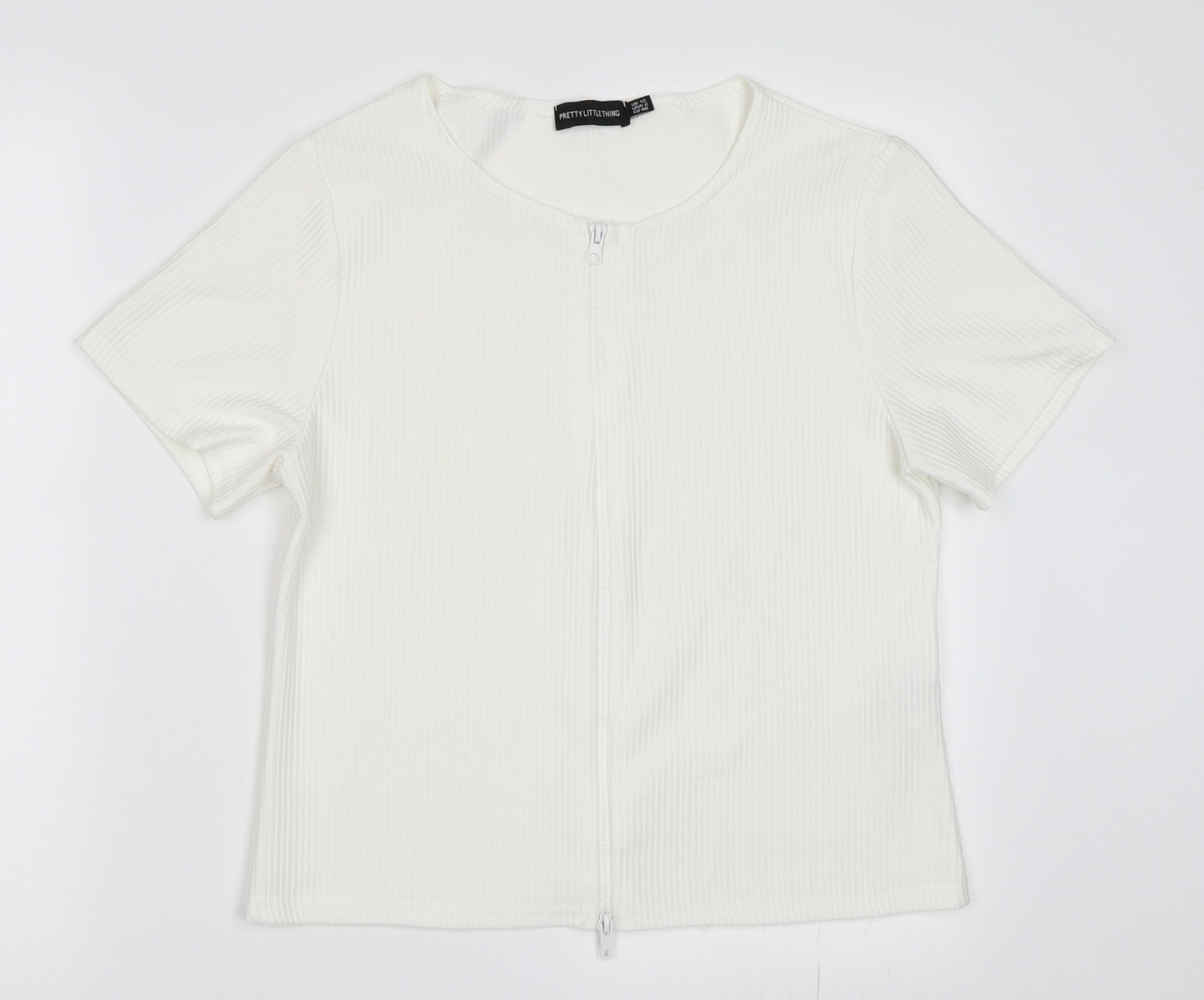 PRETTYLITTLETHING Womens White   Basic T-Shirt Size 12